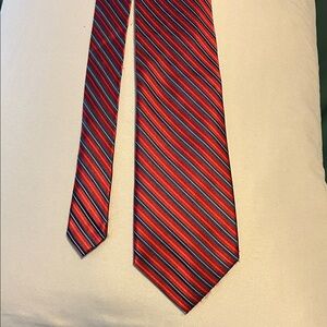 U.S. Polo Assn. Red and Navy Diagonal Striped Tie